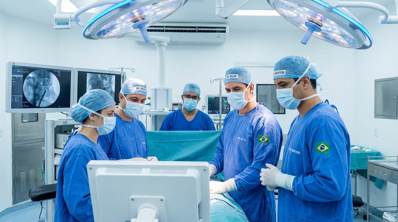 Equipe médica em centro cirúrgico